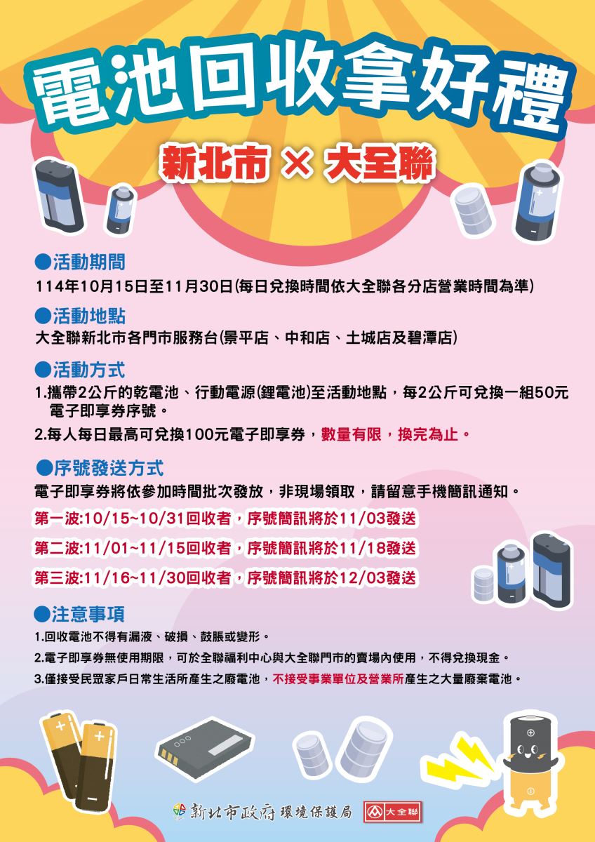 電池回收拿好禮